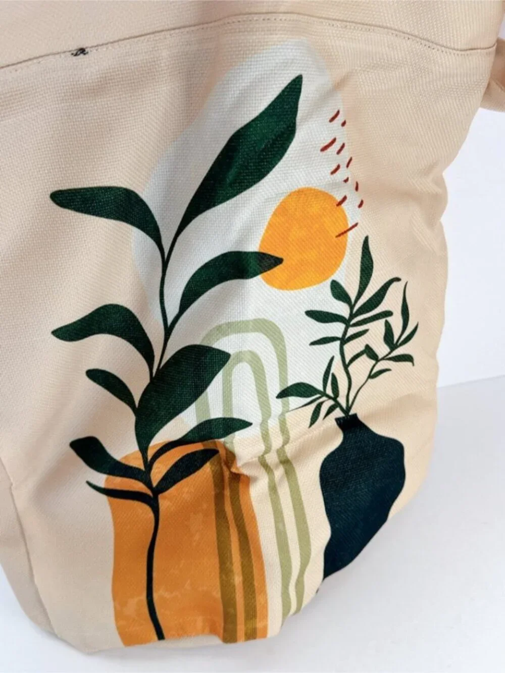Yoga Mat Carrier Bag Boho Plants Tote Shoulder Gym Pilates Pocket Bag